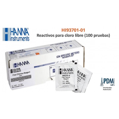 HI93701-01 Reactivos DPD para cloro libre 